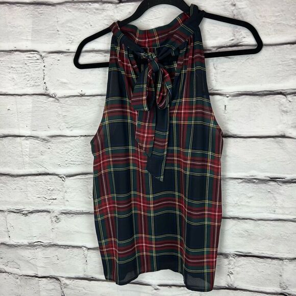 J. Crew Women's Halter Plaid Camisole Top Size 10 Multicolor Sleeveless - Picture 6 of 6